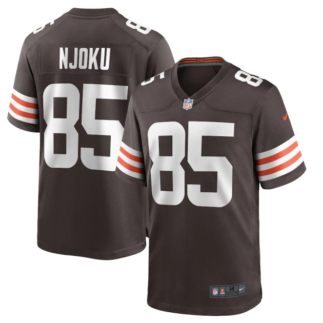 mens nike david njoku brown cleveland browns player game jersey